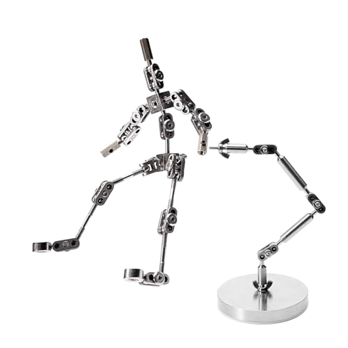 BAIYITONGDA Anker-Rigging-System für Stop-Motion-Animationen, fertiges artikuliertes humanoides Skelett für Stop-Motion-Projekte, mit Edelstahl-Rig-Arm,17CM von BAIYITONGDA