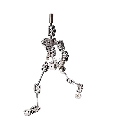 BAIYITONGDA DIY Stop-Motion-Armaturen-Kit, filmische Animationspuppe aus Edelstahl, fertiges artikuliertes humanoides Skelett für Stop-Motion-Projekte,Stop-Motion-Animationscharakter-Skelett,14cm von BAIYITONGDA