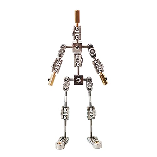 BAIYITONGDA DIY Stop-Motion-Armaturen-Sets,Metallpuppenfigur für die Erstellung von Charakterdesigns, das ganz aus Metall gefertigte Stop-Motion-Animationscharakterskelett wurde zusammengebaut,12cm von BAIYITONGDA