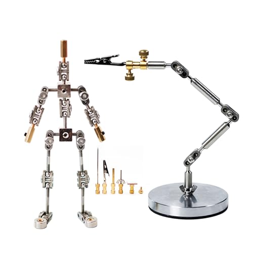 BAIYITONGDA Stop-Motion-Armaturen-Kits, Stop-Motion-Animations-Rigging und -Winder, mit Metallpuppenfigur zur Erstellung von Charakterdesigns, für Animatoren, Zeitraffer, Produktfotografie,18cm BAIYITONGDA Stop-Motion-Armaturen-Kits, Stop-Motion-Animations-Rigging und -Winder, mit Metallpuppenfigur zur Erstellung von Charakterdesigns, für Animatoren, Zeitraffer, Produktfotografie,18cm von BAIYITONGDA