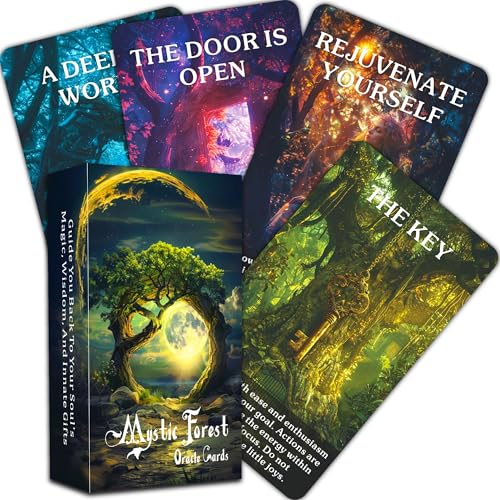 BAIYOOBAI Mystic Enchanted Forest Orakelkarten, mystische Anleitung und Inspiration aus dem magischen Reich der Natur, Natur's Wisdom Orakeldeck, Orakelkarten für Anfänger BAIYOOBAI Mystic Enchanted Forest Orakelkarten, mystische Anleitung und Inspiration aus dem magischen Reich der Natur, Natur's Wisdom Orakeldeck, Orakelkarten für Anfänger von BAIYOOBAI