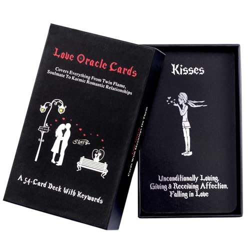 BAIYOOBAI - Liebes-Orakelkarten: Zwillingsflammen, Seelenverwandte & romantische Beziehungen - Tarotkarten für Anfänger - Tragbares Deck mit 54 Karten - Ab 18 Jahren BAIYOOBAI - Liebes-Orakelkarten: Zwillingsflammen, Seelenverwandte & romantische Beziehungen - Tarotkarten für Anfänger - Tragbares Deck mit 54 Karten - Ab 18 Jahren von BAIYOOBAI
