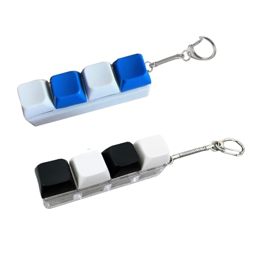 BAIYSFFG 2 x Tastatur-Fidget-Spielzeug, 4-Tasten-Fidget-Tastatur, Schlüsselanhänger, Stressabbau-Spielzeug, multifunktionaler Schlüsselanhänger, Fidget-Spielzeug, lustige Finger-Tastatur BAIYSFFG 2 x Tastatur-Fidget-Spielzeug, 4-Tasten-Fidget-Tastatur, Schlüsselanhänger, Stressabbau-Spielzeug, multifunktionaler Schlüsselanhänger, Fidget-Spielzeug, lustige Finger-Tastatur von BAIYSFFG
