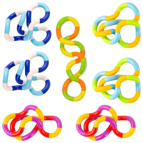 Tangle Fidget Toy,Fidget Toys Set,Stim Toy zur Stressabbau,ideal für Kinder und Erwachsene,Autismus Spielzeug,Sensorikspielzeug zur Verbesserung der Hand-Augen-Koordination,Farbe und Größe variieren von BAIYSFFG