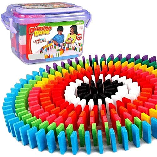 BAKAJI 8052877972357 Packung mit 200 Dübeln für Domino-Spiel aus Holz, Spielzeug für Kinder, Mehrfarbig BAKAJI 8052877972357 Packung mit 200 Dübeln für Domino-Spiel aus Holz, Spielzeug für Kinder, Mehrfarbig von BAKAJI