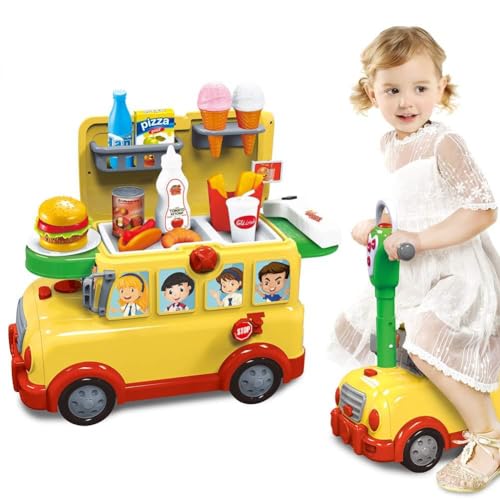 BAKAJI 8054317258663 Schoolbus Fast Food 3 in 1 Functional Scanner 44 x 45 x 22,5 cm, Mehrfarbig von BAKAJI