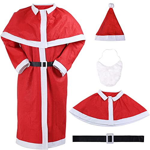 BAKAJI Kostüm Anzug Weihnachtsmann für Erwachsene Herren Verkleidung Strapazierfähig Weihnachten Santa Claus mit Bart Jacke Gürtel Schal Zubehör 5 Stück, Einheitsgröße BAKAJI Kostüm Anzug Weihnachtsmann für Erwachsene Herren Verkleidung Strapazierfähig Weihnachten Santa Claus mit Bart Jacke Gürtel Schal Zubehör 5 Stück, Einheitsgröße von BAKAJI
