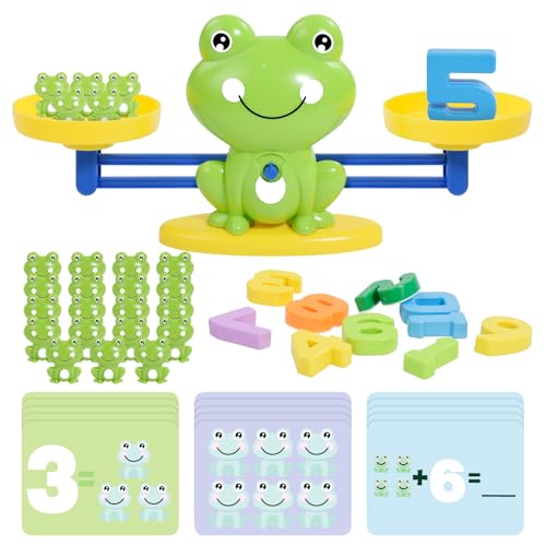 BAKAM Frosch Balance Scale Spielzeug, Zahlenzählblöcke, Spiele, Montessori Mathematik Spiele für Kinder 5–7, Vorschulkindergarten Lernaktivitäten, STEM Lernspielzeug für 3+ Jahre alt BAKAM Frosch Balance Scale Spielzeug, Zahlenzählblöcke, Spiele, Montessori Mathematik Spiele für Kinder 5–7, Vorschulkindergarten Lernaktivitäten, STEM Lernspielzeug für 3+ Jahre alt von BAKAM