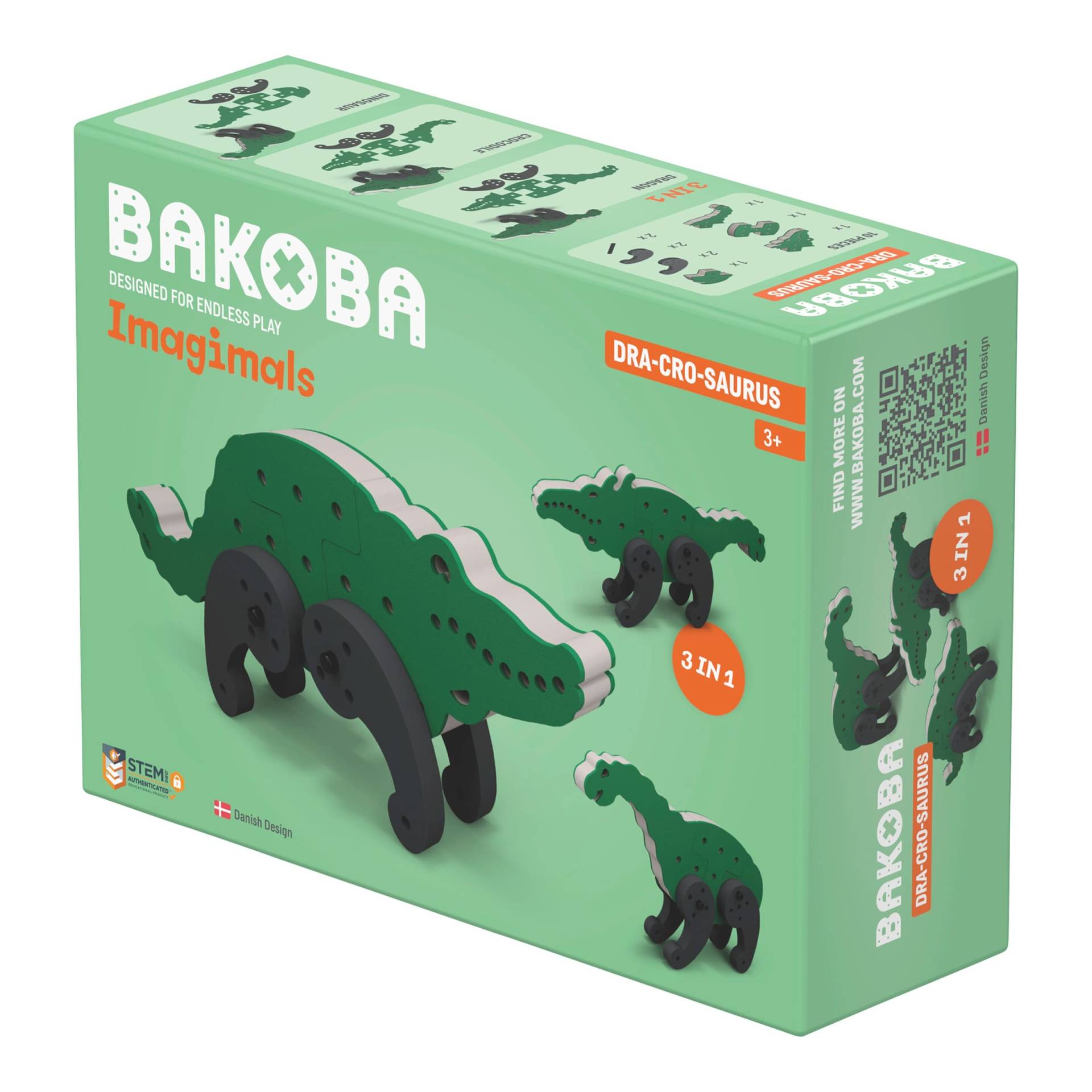 Bakoba Bau Set Dra-Cro-Saurus 3in1 von BAKOBA