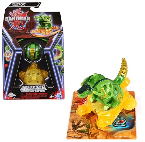 Bakugan, Special Attack Trox, spinnendes Sammlerstück, individualisierbare Actionfigur und Sammelkarten, Kinderspielzeug für Jungen und Mädchen Bakugan, Special Attack Trox, spinnendes Sammlerstück, individualisierbare Actionfigur und Sammelkarten, Kinderspielzeug für Jungen und Mädchen von BAKUGAN