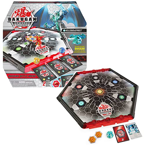 Bakugan Armored Alliance Battle Arena, umrandetes Spielfeld mit exklusivem Fusions-Bakugan von BAKUGAN