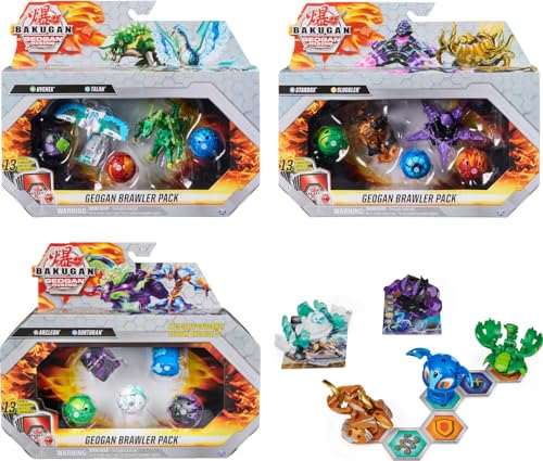 BAKUGAN 'Geogan Rising' Geogan Brawler 5er Pack (2 Geogan und 3, unterschiedliche Varianten von BAKUGAN