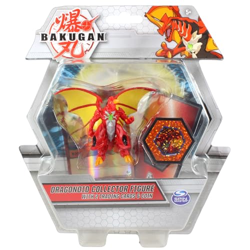 BAKUGAN Sammlerfiguren mit 2 Sammelkarten & Sammlermünze – (Dragonoid Red) von BAKUGAN
