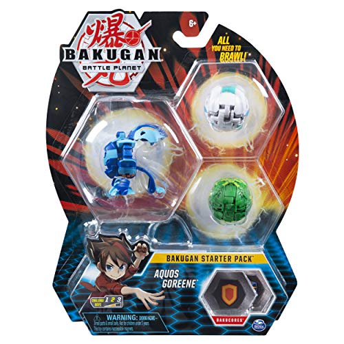 BAKUGAN Spinmaster – 6045144 Aquos Goreene – Starter Pack mit 3 Action Figuren von Bakugan