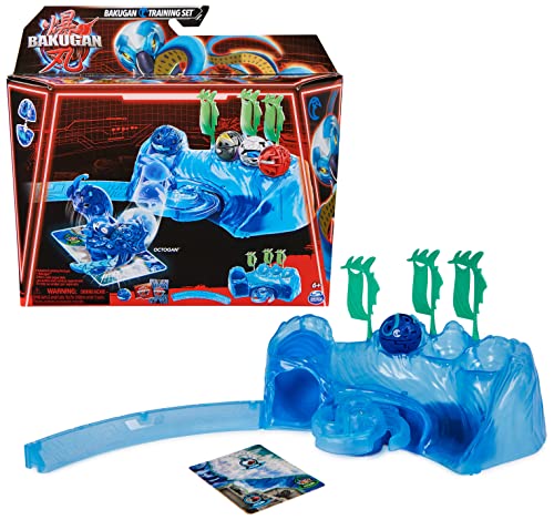 Bakugan 3.0 Training Set mit Core Ball Octogan vom Wasser-Clan, Trainingslandschaft mit individuell zusammenstellbarer Actionfigur und Sammelkarten, für Kinder ab 6 Jahren von BAKUGAN