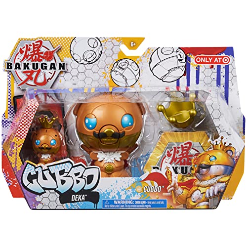 Bakugan Gold King Cubbo Deka Pack - Bakugan Kugeln Groß Sammelfigur mit King Cubbo 5,1 cm Kernfigur und Sammelkarten - Exklusive Ausgabe von Bakugan