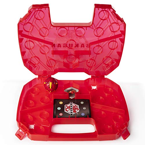 BAKUGAN 6045138 / #20115348 - Storage Case, Aufbewahrungskoffer mit extra Basic Ball, Dragonoid (rot) von BAKUGAN