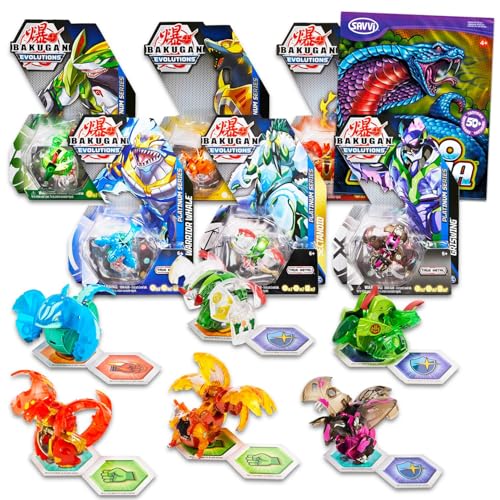 Bakugan Battle Brawlers 6er Pack für Arena - Bundle mit Actionfiguren plus temporären Tattoos | Partyzubehör für Jungen Bakugan Battle Brawlers 6er Pack für Arena - Bundle mit Actionfiguren plus temporären Tattoos | Partyzubehör für Jungen von BAKUGAN