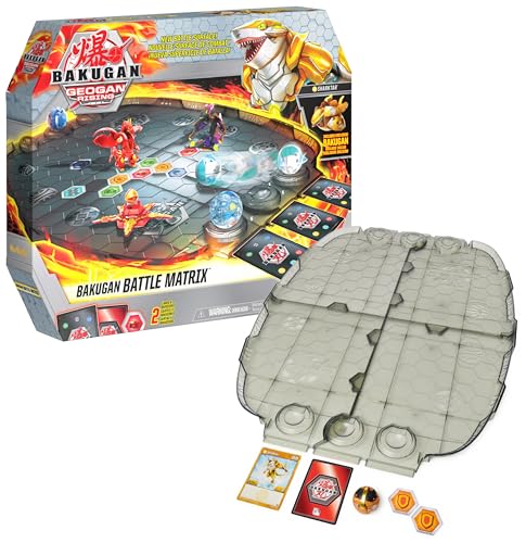 BAKUGAN 'Geogan Rising' Arena, Battle Matrix, zerlegbares Spielfeld mit exklusivem Aurelus Sharktar Bakugan von BAKUGAN