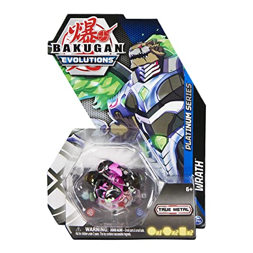 BAKUGAN 'Evolutions' Platinum Series Wrath 1er Pack, Ball mit Metallkern für mehr Durchschlagskraft von BAKUGAN