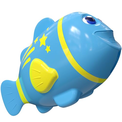 Schwimmende Fisch-Spielzeuge aufladbar mit LED-Beleuchtung & Temperatur-Farbwechsel Augen, für Babys Bad, Pool Tauchspielzeug, Wasserspielzeug für Kinder ab 3 Jahren, Badewanne, Wasser-Spieltisch von BALDR