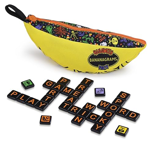 BANANAGRAMS Halloween-Party, Familien-Kachelspiel, ab 10 Jahren, 2–8 Spieler, 30 Minuten Spieldauer von BANANAGRAMS