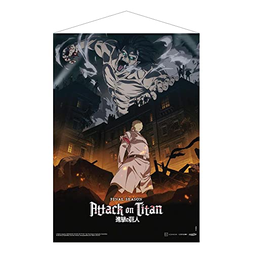BANDAI MODEL KIT Attack on Titan Wandbild, Motiv The Final Season, 50 x 70 cm von BANDAI MODEL KIT