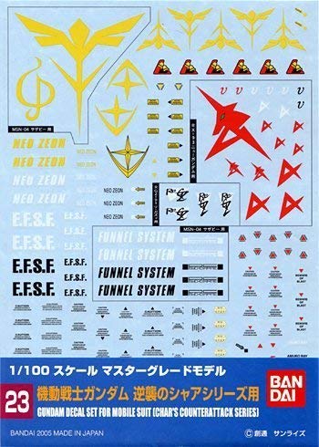 Bandai Model Kit-51597 51597 Gundam Decal 23-MG Multi Char Counter Attack, 34150 von BANDAI SPIRITS