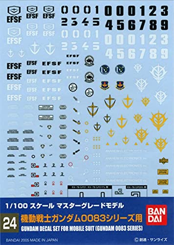 Bandai Model Kit-51598 51598 Gundam Decal 24-MG Multi 0083, 34151 von BANDAI SPIRITS