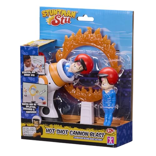 BANDAI, Stuntman STU Feuerkanone, schießt STU mit der dehnbaren Rakete, elastische Actionfigur und App mit Spezialeffekten, Mehrfarbig, COSS8198 BANDAI, Stuntman STU Feuerkanone, schießt STU mit der dehnbaren Rakete, elastische Actionfigur und App mit Spezialeffekten, Mehrfarbig, COSS8198 von BANDAI