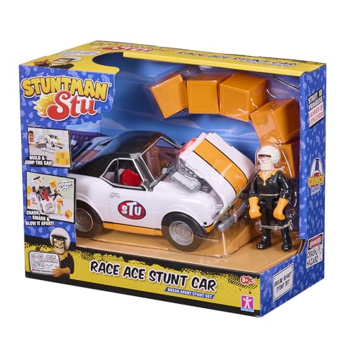 BANDAI, Stuntman STU Kunstauto Race Ace, zerlegbares Stunt-Fahrzeug mit Figur und Schlagboxenwand, App mit Spezialeffekten, Mehrfarbig, COSS8200 BANDAI, Stuntman STU Kunstauto Race Ace, zerlegbares Stunt-Fahrzeug mit Figur und Schlagboxenwand, App mit Spezialeffekten, Mehrfarbig, COSS8200 von BANDAI