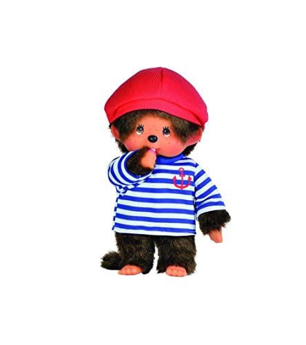 Bandai - Monchhichi - Kuscheltier Monchhichi Matrose - Ikonisches Affenkuscheltier der 80er Jahre, Superweiches Kuscheltier 20 cm für Kinder - Spielzeug für Kinder ab 2 Jahren - Matrosen-Junge - 20073 Bandai - Monchhichi - Kuscheltier Monchhichi Matrose - Ikonisches Affenkuscheltier der 80er Jahre, Superweiches Kuscheltier 20 cm für Kinder - Spielzeug für Kinder ab 2 Jahren - Matrosen-Junge - 20073 von BANDAI