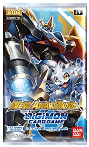 BANDAI 2022 Digimon English TCG New Hero [BT08] Booster Box – 24 Packungen oder je 12 Karten. Mehrfarbig (BCL2611042) von BANDAI