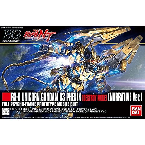Bandai 29965 Unicorn Gundam 03 Phenex Destroy Mode, Mehrfarbig, Scala 1/144 von Bandai