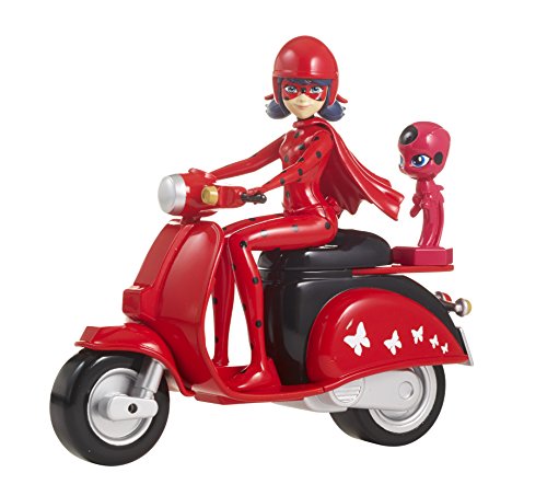 Bandai 39880 et Son Scooter Miraculous: Tales of Ladybug & Cat Noir Toys, Rot/Schwarz, one Size von Bandai