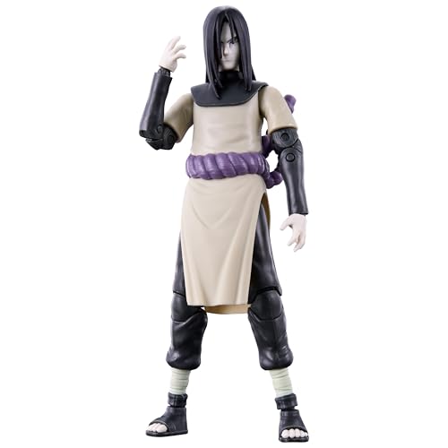 BANDAI - Anime Heroes - Naruto Shippuden - Figur Orochimaru - Offizielle Lizenz Naruto Shippuden - Gelenkige Orochimaru-Figur 17 cm - Manga Actionfigur - Spielzeug für Kinder ab 4 Jahren - 36968 von BANDAI