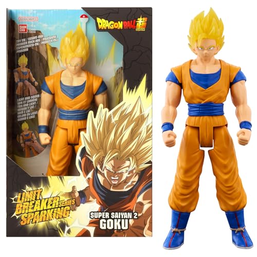 Bandai - Dragon Ball Super - Figur Mit Funktion 30 cm - Super-Saiyajin 2 Goku Licht und Sound Sparking - Offiziell Lizenziertes Dragon Ball-Produkt - Große Figur - Spielzeug ab 4 Jahren - 38566 von Bandai