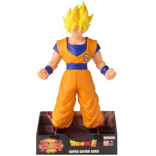 BANDAI Dragon Ball Riesenfigur Goku Super Saiyan, 40,6 cm, bewegliches Spielzeug der Dragon Ball-Serie, für Kinder und Sammler (38771) von BANDAI