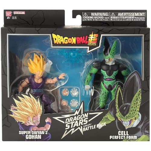 BANDAI Dragon Ball Super – Figuren Dragon Stars 17 cm – Battle Pack – Super Saiyan Gohan 2 vs Cell – offizielles Lizenzprodukt Dragon Ball – Pack mit 2 Figuren – Spielzeug für Kinder ab 4 Jahren BANDAI Dragon Ball Super – Figuren Dragon Stars 17 cm – Battle Pack – Super Saiyan Gohan 2 vs Cell – offizielles Lizenzprodukt Dragon Ball – Pack mit 2 Figuren – Spielzeug für Kinder ab 4 Jahren von BANDAI