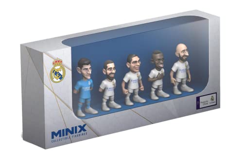 BANDAI Minix Puppen, Real Madrid, CF: Carvajal, Courtois, Benzema, Vinicius JR, Hazard, ideal für Kuchen oder Fans, 7 cm, 5 Stück von BANDAI