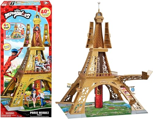 Bandai - Miraculous - Deluxe-Spielset Paris - Großes Spielmonument 1,20m - Turm mit 40 Zubehörteilen Etagen Geschäften Seilrutsche - Puppen Nicht enthalten - Spielzeug für Kinder ab 4 Jahren - P50659 Bandai - Miraculous - Deluxe-Spielset Paris - Großes Spielmonument 1,20m - Turm mit 40 Zubehörteilen Etagen Geschäften Seilrutsche - Puppen Nicht enthalten - Spielzeug für Kinder ab 4 Jahren - P50659 von Bandai