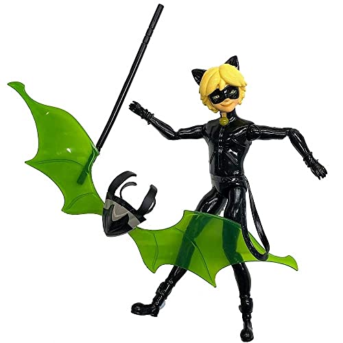 Bandai - Miraculous Ladybug - Mini-Puppe 12 cm - Cat Noir und sein Zubehör - P50403 von BANDAI