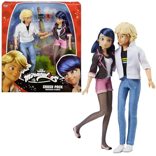 BANDAI - Miraculous Ladybug - Spielset - 2 Puppen Marinette und Adrien - Crush Pack - Miraculous Figuren 26 cm - Kinderfiguren Marinette Adrien - Spielzeug ab 4 Jahren - P50377 BANDAI - Miraculous Ladybug - Spielset - 2 Puppen Marinette und Adrien - Crush Pack - Miraculous Figuren 26 cm - Kinderfiguren Marinette Adrien - Spielzeug ab 4 Jahren - P50377 von BANDAI