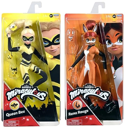 BANDAI - Miraculous - Puppe - Queen Bee - 26 cm große Ankleidepuppe - P50003 & Miraculous - Puppe - Rena Rouge - 26 cm große Ankleidepuppe - P50004 BANDAI - Miraculous - Puppe - Queen Bee - 26 cm große Ankleidepuppe - P50003 & Miraculous - Puppe - Rena Rouge - 26 cm große Ankleidepuppe - P50004 von BANDAI