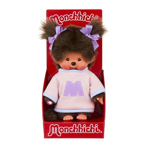 BANDAI - Monchhichi - Plüschfigur Monchhichi Sweatshirt M - Ikonischer AFFE-Plüsch aus den 80er Jahren - Plüsch 20 cm für Kinder - Sweatshirt mit Buchstabe M - Kinderspielzeug ab 2 Jahren - SE203956 BANDAI - Monchhichi - Plüschfigur Monchhichi Sweatshirt M - Ikonischer AFFE-Plüsch aus den 80er Jahren - Plüsch 20 cm für Kinder - Sweatshirt mit Buchstabe M - Kinderspielzeug ab 2 Jahren - SE203956 von BANDAI