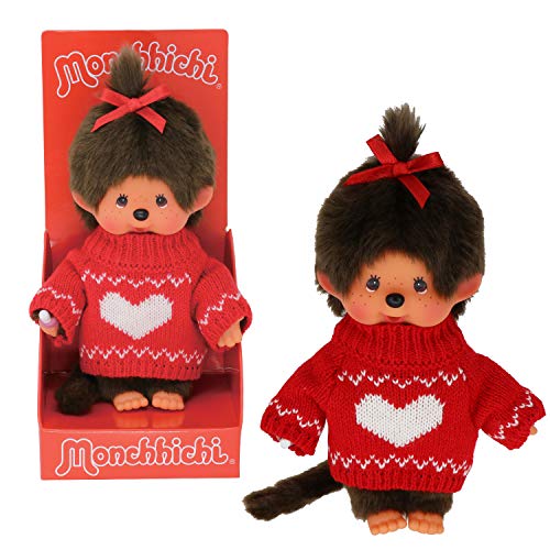 BANDAI - Monchhichi - Plüschtier Monchhichi Mädchen roter Pullover - Ikonisches Affenkuscheltier der 80er Jahre, Superweiches Kuscheltier 20 cm für Kinder - Spielzeug für Kinder ab 2 Jahren - SE25275 BANDAI - Monchhichi - Plüschtier Monchhichi Mädchen roter Pullover - Ikonisches Affenkuscheltier der 80er Jahre, Superweiches Kuscheltier 20 cm für Kinder - Spielzeug für Kinder ab 2 Jahren - SE25275 von BANDAI