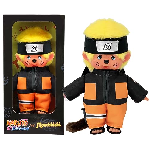 Bandai – Monchhichi – Monchhichi Naruto Shippuden Plüschtier – 20 cm weiches Plüschtier für Kinder und Erwachsene – S von Bandai