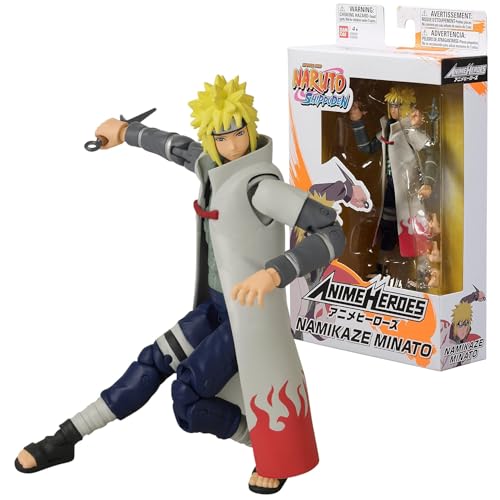 Bandai – Anime Heroes – Naruto Shippuden – Anime Heroes Figur 17 cm – Namikaze Minato – Offizielle Lizenz - Gelenkfigur Minato - 36905 von BANDAI