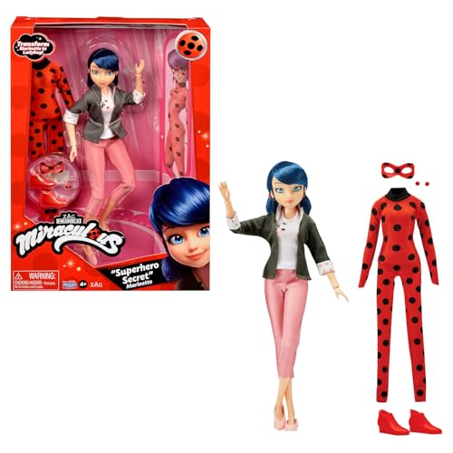 Bandai - Miraculous Ladybug - Ankleidepuppe 26 cm mit zwei Outfits - Ladybug - P50355 von Miraculous