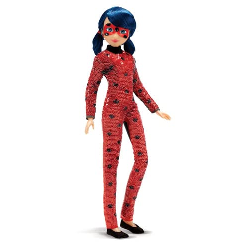 Bandai - Miraculous Ladybug - Puppe mit Pailletten - Marinette - 26 cm große Ankleidepuppe - P50375 von BANDAI